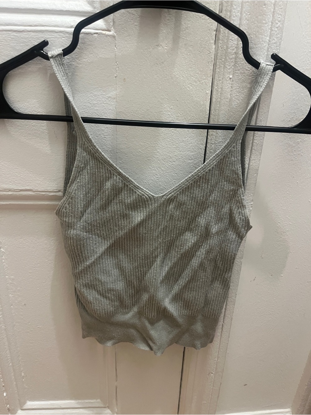 Abercrombie Ribbed V-Neck Cami Tank Top - Light Green